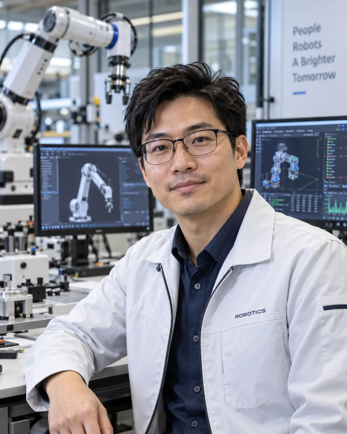 Portrait of a robotics engineer